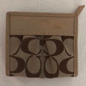 Coach mini wallet with zipper coin pouch